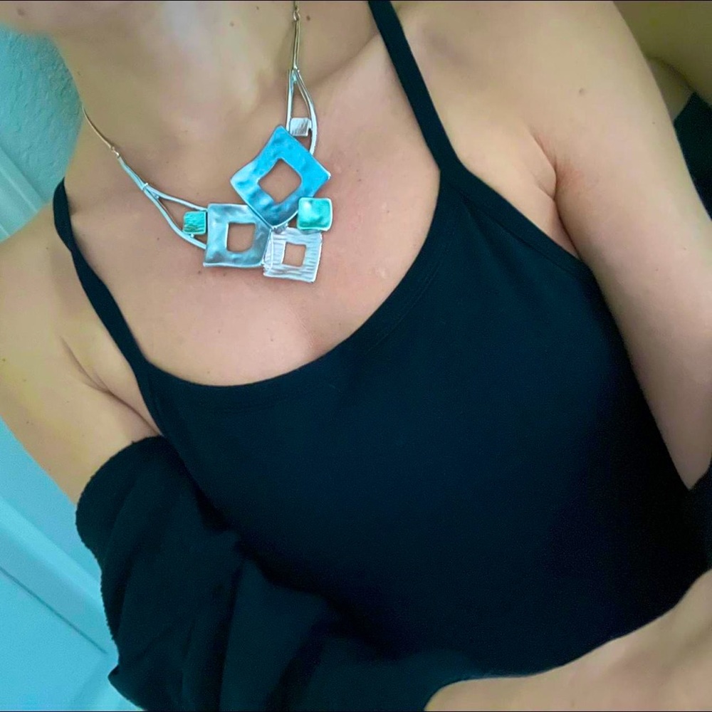 🔲00s vintage boutique geometric necklace🔲